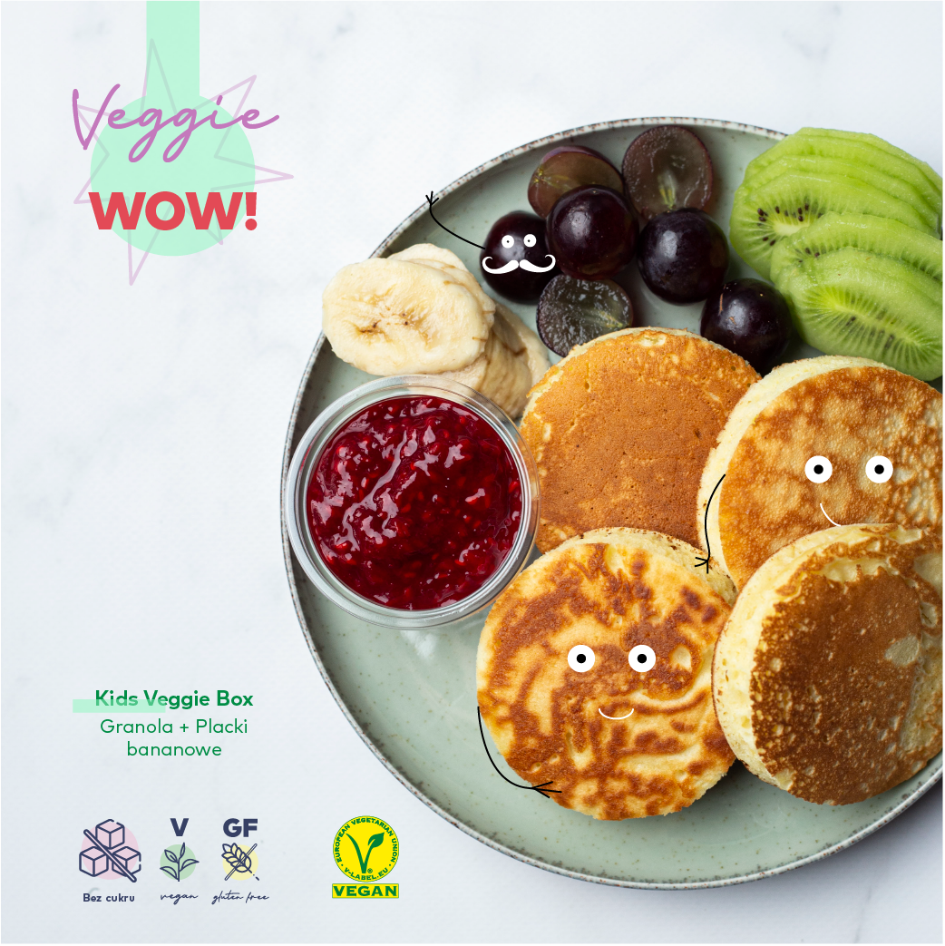 Kids Veggie Box: <br> Granola + Placki bananowe